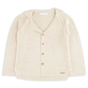 Tan Knit Buttondown Cardigan