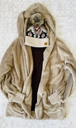 Teddy Fleece Jacket - Taupe {Pre-Order}