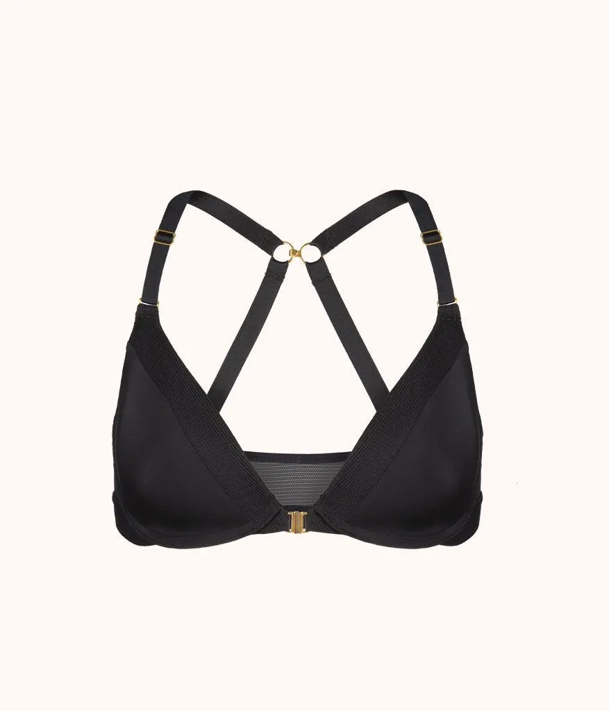 The Front Close No-Wire Bra: Jet Black