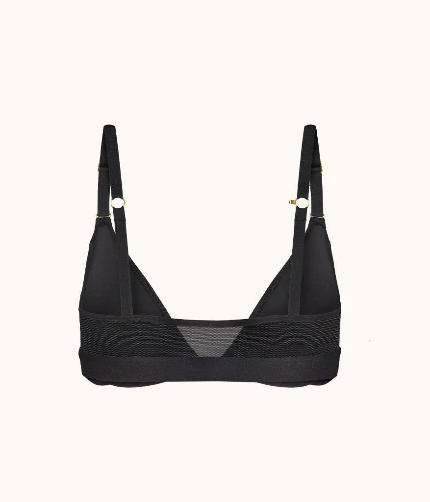 The Front Close No-Wire Bra: Jet Black