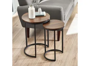 Tribeca Walnut Round Table Nest