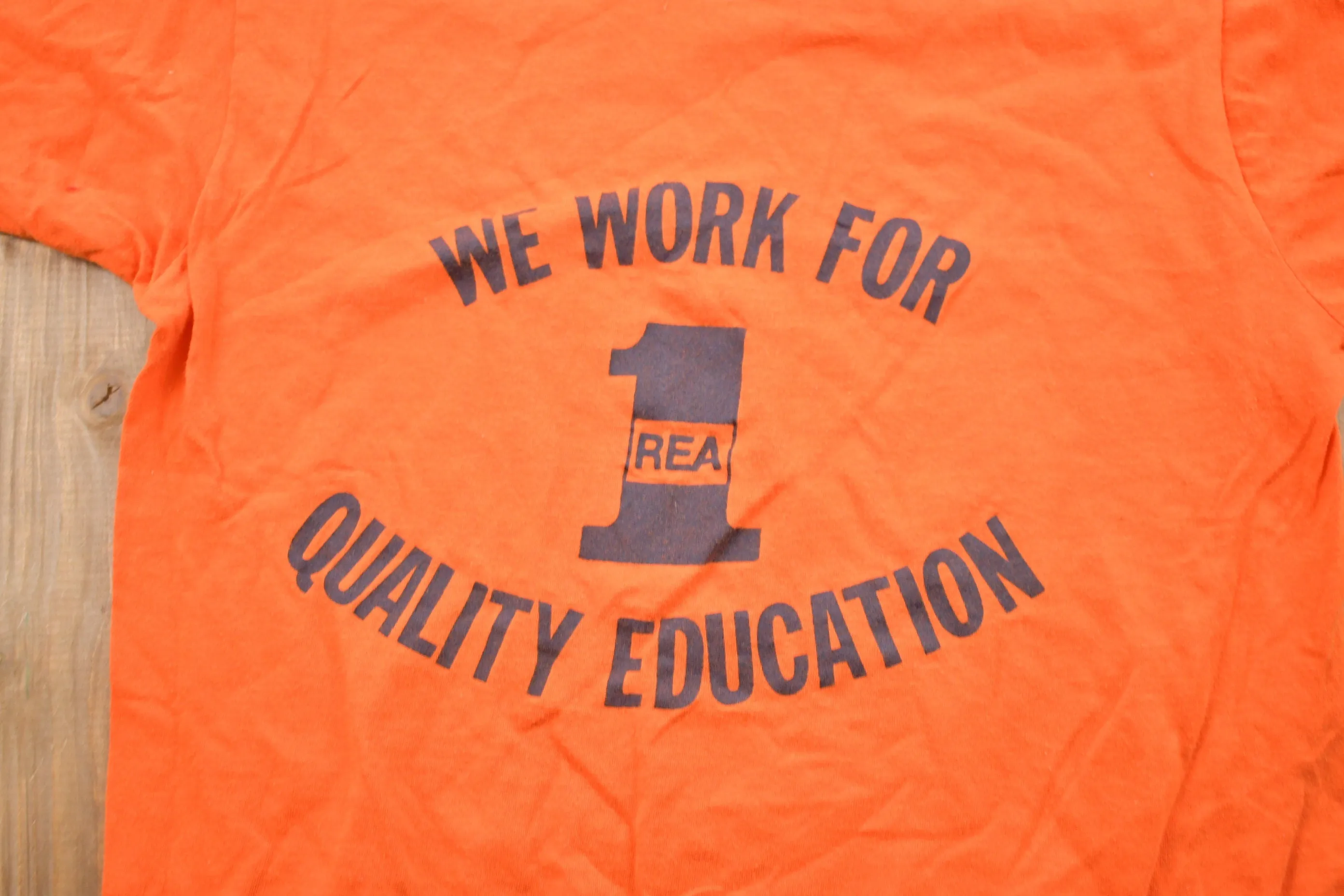 Vintage 1980s Quality Education Graphic T-Shirt