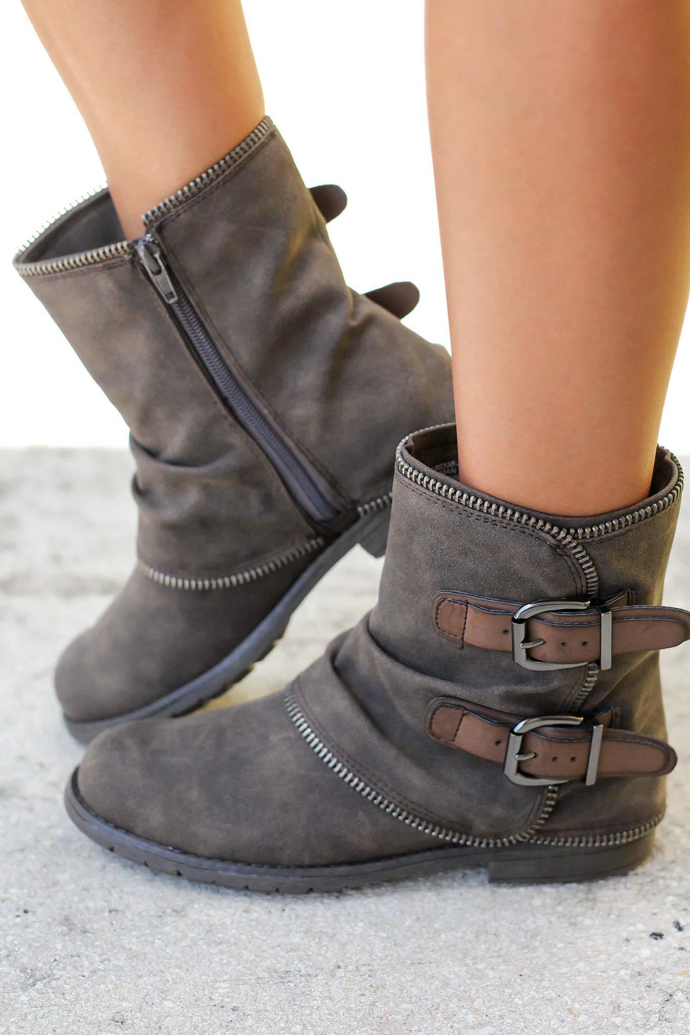 Who's Talkin Taupe Booties