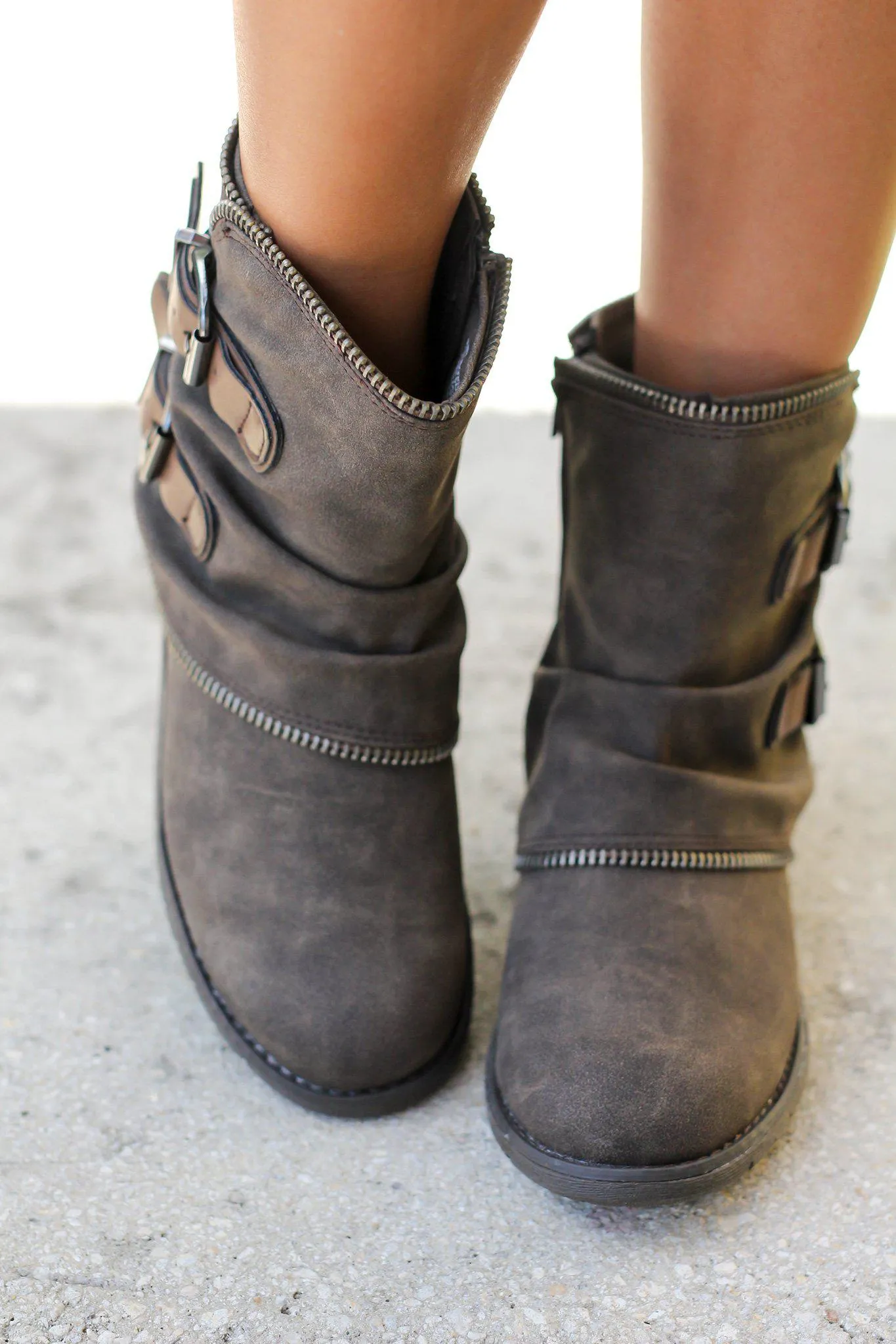 Who's Talkin Taupe Booties