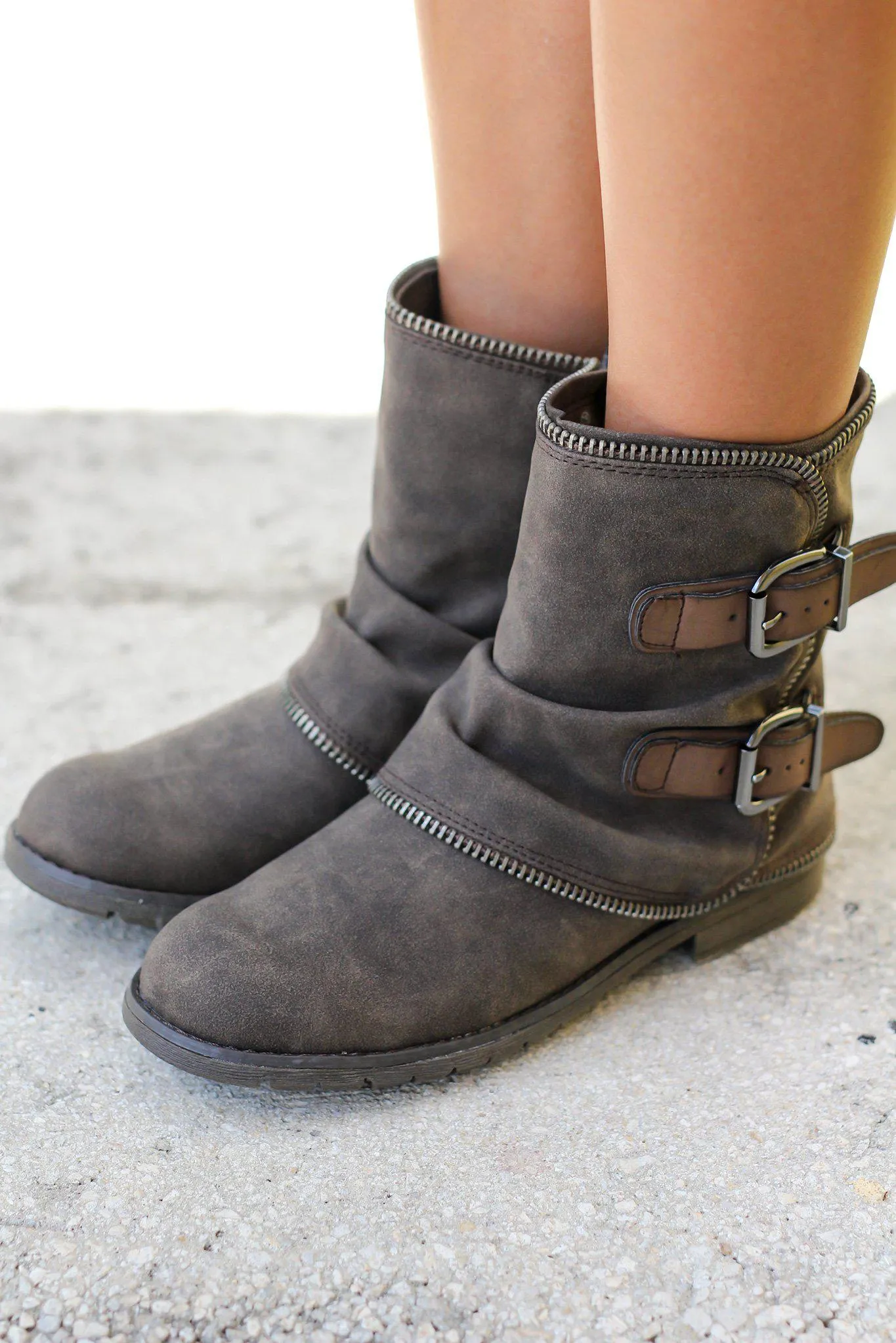 Who's Talkin Taupe Booties