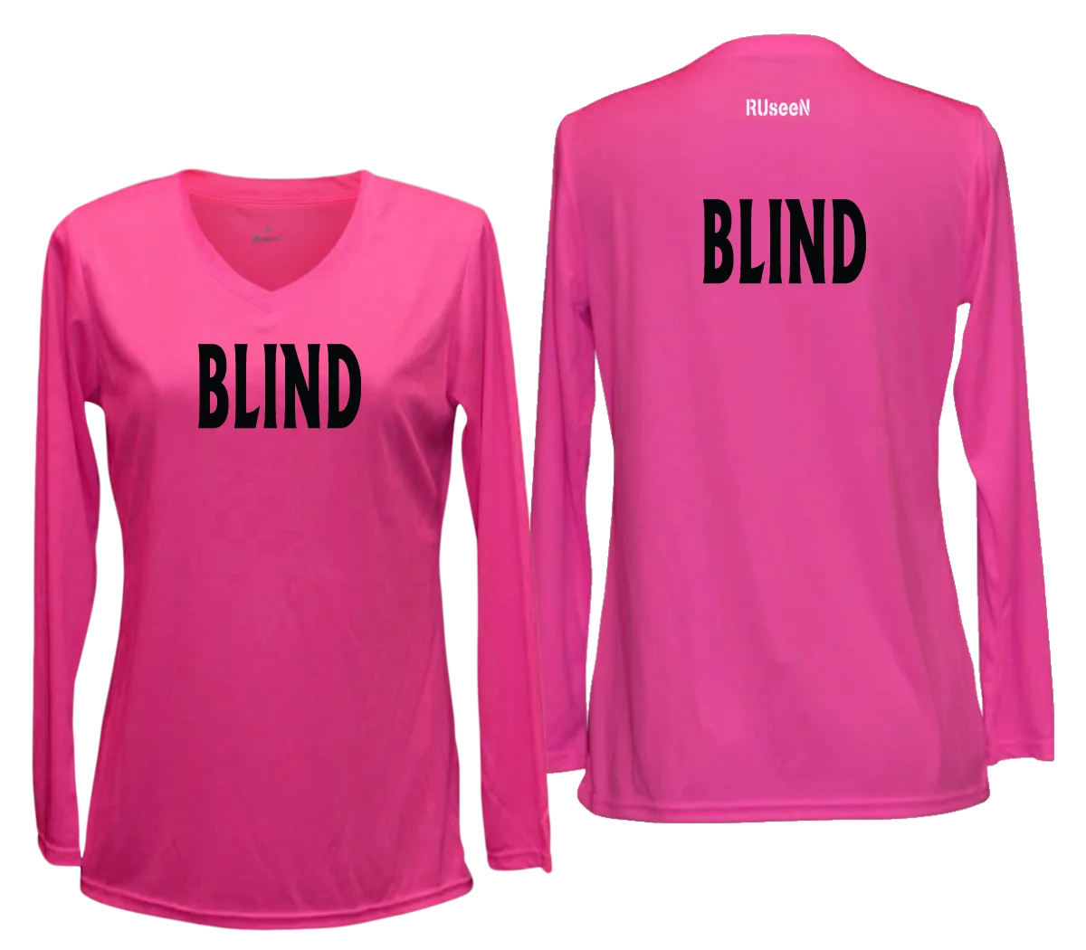 Women's BLIND Long Sleeve Shirt - Reflective or Black Text