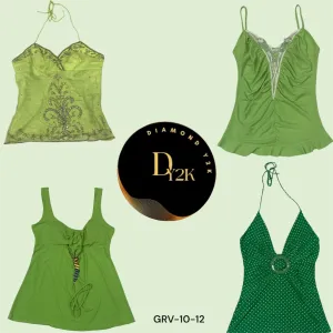 Y2K Chic: Bold Green Cami Tops for a Pop of Color (GRV-10-012)