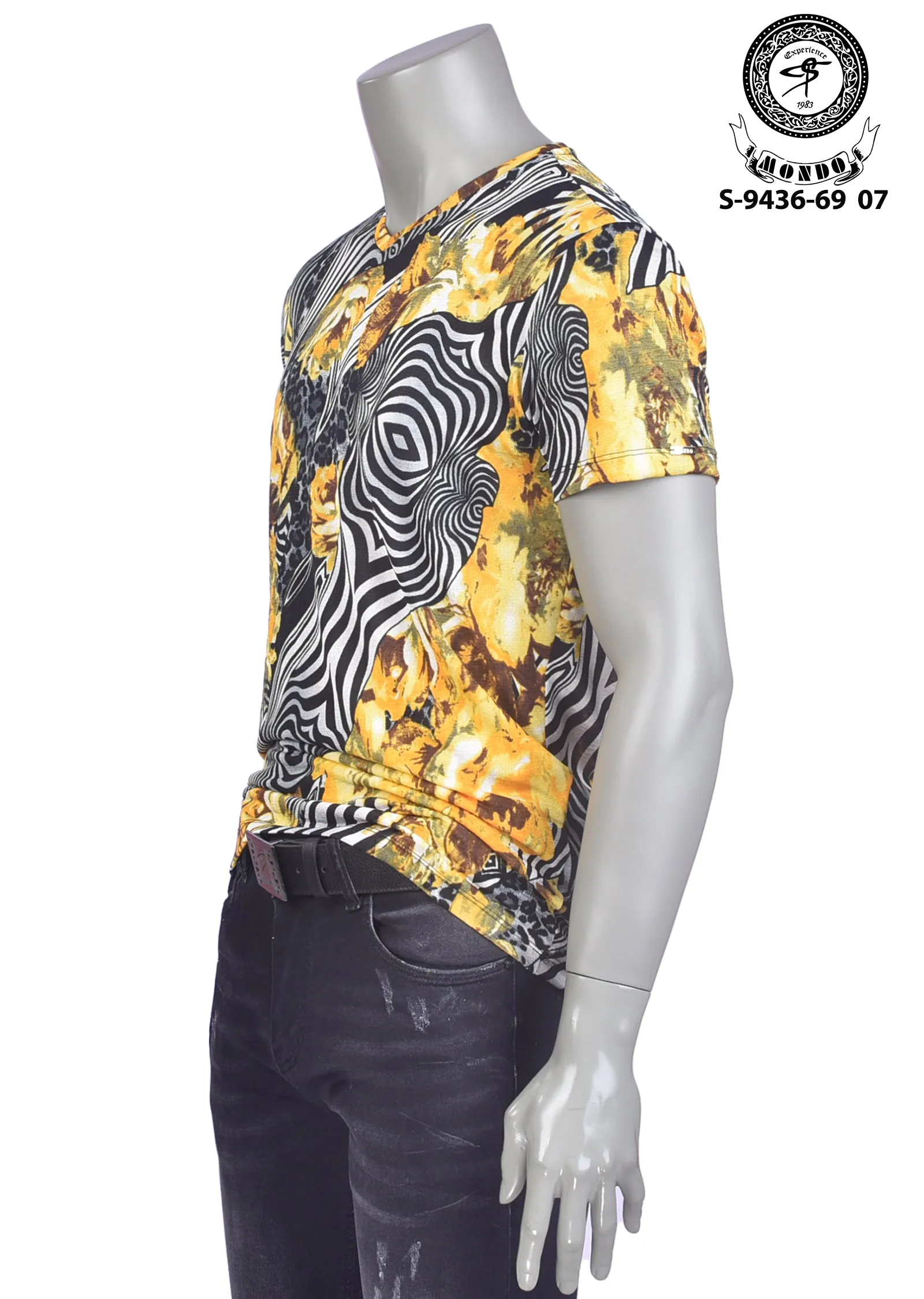 Yellow Zebra Print Tee